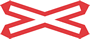Level crossing without barrier