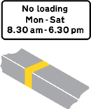 No loading or unloading at the times shown