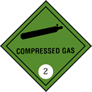 Vehicles carrying non-flammable compressed gas