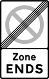 End of controlled parking zone