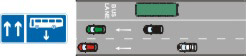 Contra flow bus lane