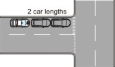 Reverse 2 car lengths