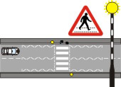 Zebra crossing beacon