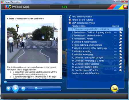 road hazard perception test