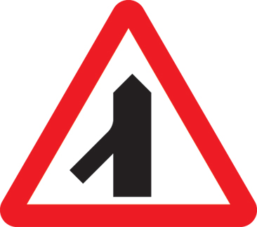 Traffic merging from left