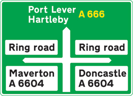 Ring road sign