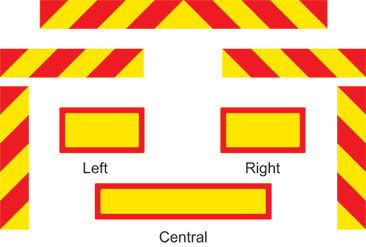 Large goods vehicle rear markings