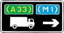 Advisory route for lorries