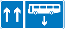 Contra-flow bus lane sign