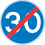 End of Minimum speed sign