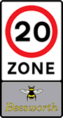 20mph Zone Entry sign