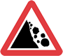 Falling or fallen rocks