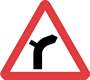 Junction on bend ahead