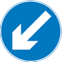 Keep left sign