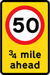 Mandatory speed limit ahead