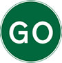Manually operated go sign