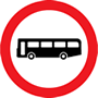 No Busses sign