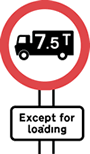 No goods vehicles over weight shown