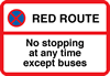 No stopping during periods shown sign