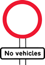 No vehicles except bikes