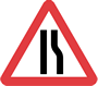 Road narrows on right