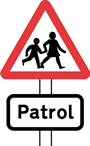 School crossing patrol ahead