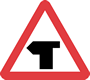 T-junction with priority over vehicles