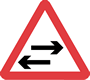 Two-way traffic crosses