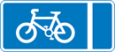 With-flow pedal cycle lane