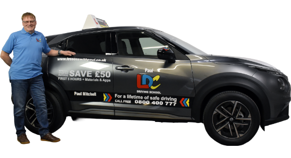 Paul Mitchell Driving Lesson Vehicle