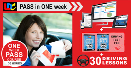 One week intensive driving course 30 hours