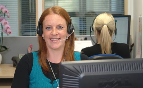 Advice from a friendly LDC customer care representative Call centre staff member