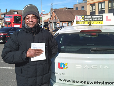 Simeon Bousquet's Driving Test Pass Testimonial