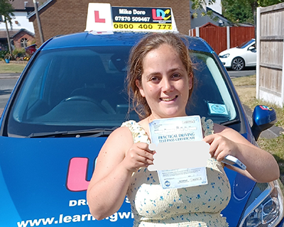 Caitlin A's Driving Test Pass Testimonial