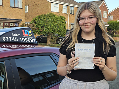 Sophie's Driving Test Pass Testimonial