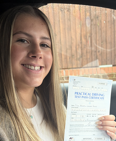 Abigail Youde's Driving Test Pass Testimonial