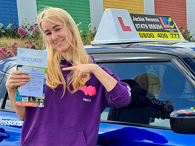 Folly Stanley's Driving Test Pass Testimonial