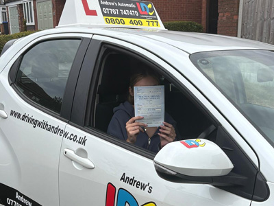 Maddison Eyre's Driving Test Pass Testimonial