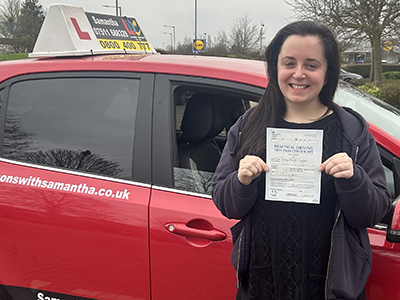Daisy Taylor 's Driving Test Pass Testimonial
