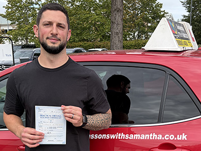 Thomas Hates 's Driving Test Pass Testimonial