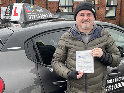 Gary Venables's Driving Test Pass Testimonial