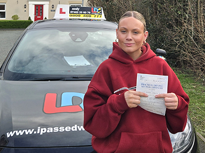 Seren roberts's Driving Test Pass Testimonial