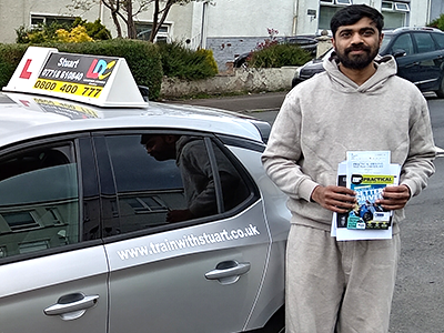 Ritesh Rayudu Karanam's Driving Test Pass Testimonial