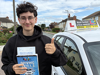 Harvey 's Driving Test Pass Testimonial