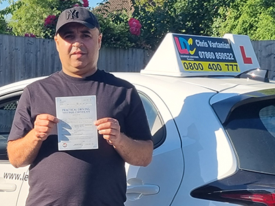 Torgom Arshakyan's Driving Test Pass Testimonial