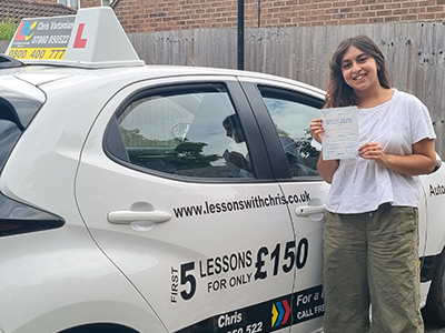 Raabia Ghaznavi's Driving Test Pass Testimonial