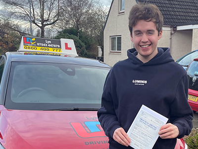 Fraser Young's Driving Test Pass Testimonial