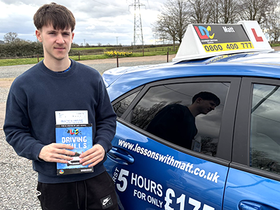 Sampson Hartley's Driving Test Pass Testimonial