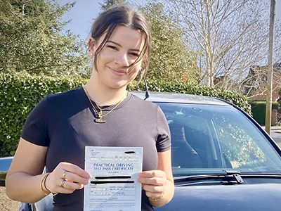 Izzy 's Driving Test Pass Testimonial